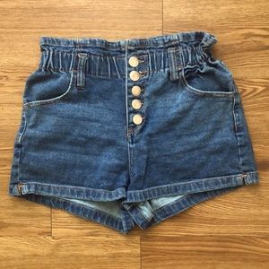 high waisted jean shorts